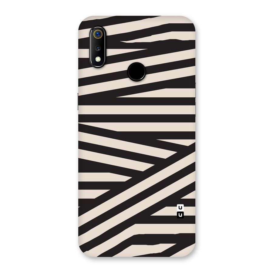 Monochrome Lines Back Case for Realme 3