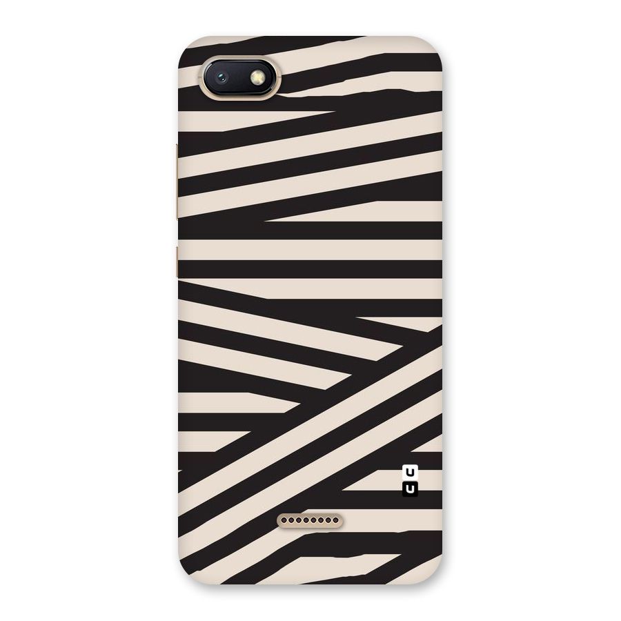 Monochrome Lines Back Case for Redmi 6A