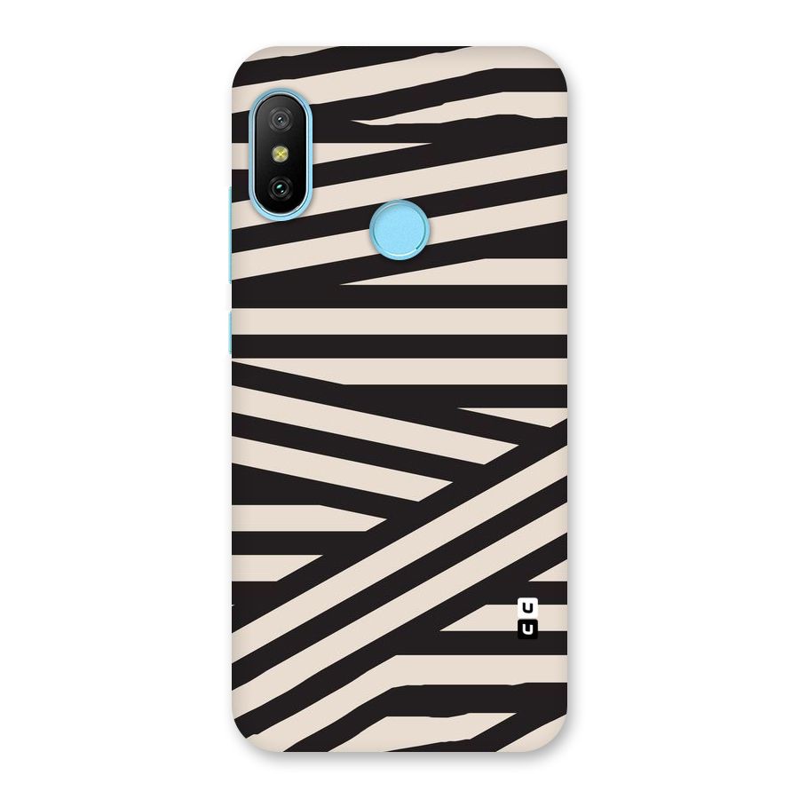 Monochrome Lines Back Case for Redmi 6 Pro