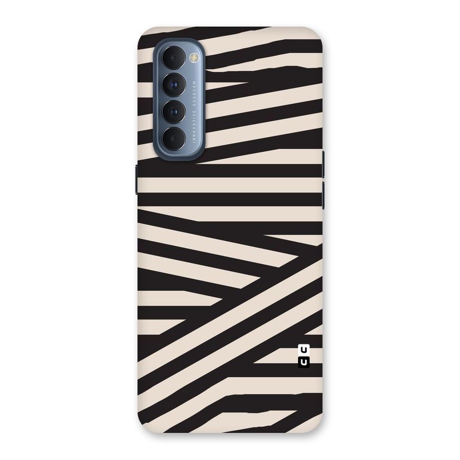 Monochrome Lines Back Case for Reno4 Pro