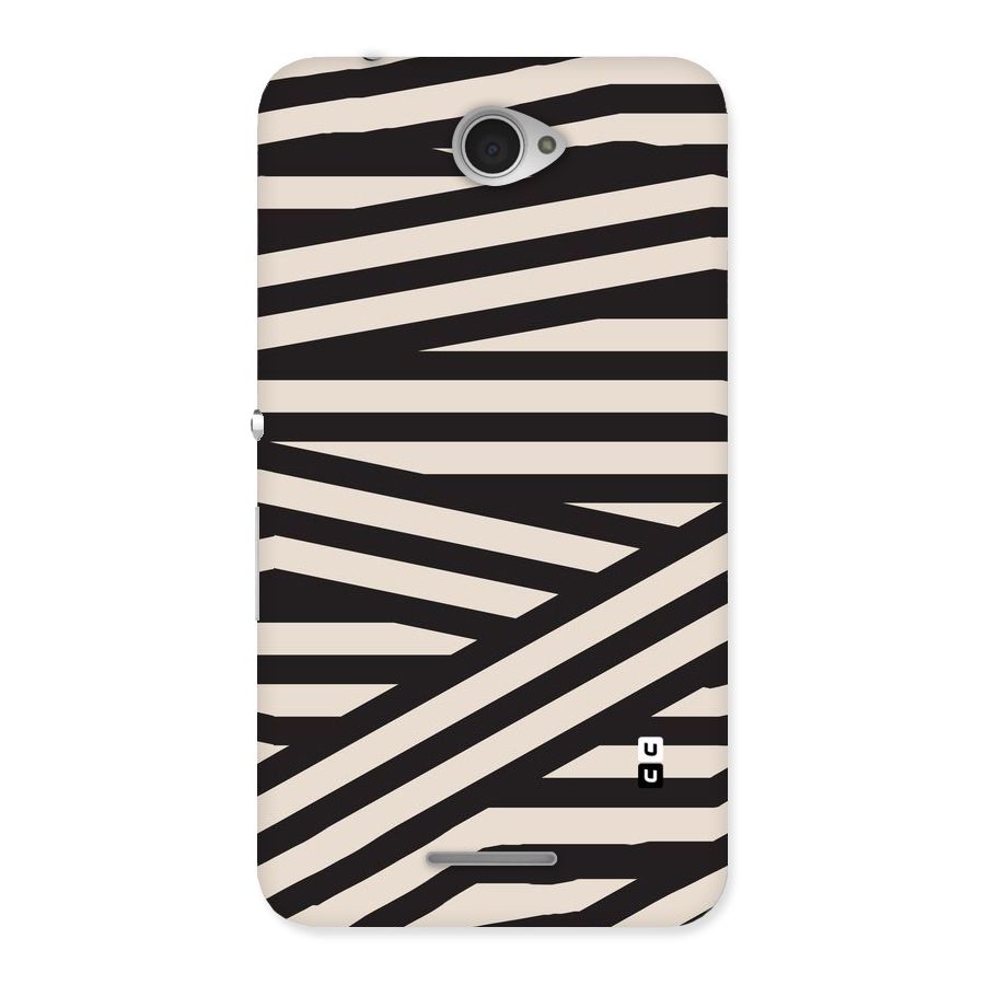 Monochrome Lines Back Case for Sony Xperia E4