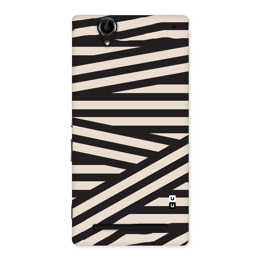Monochrome Lines Back Case for Sony Xperia T2