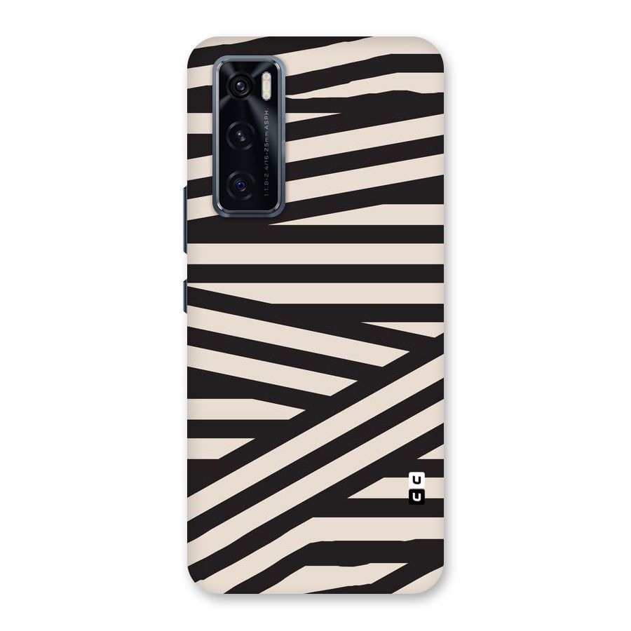 Monochrome Lines Back Case for Vivo V20 SE