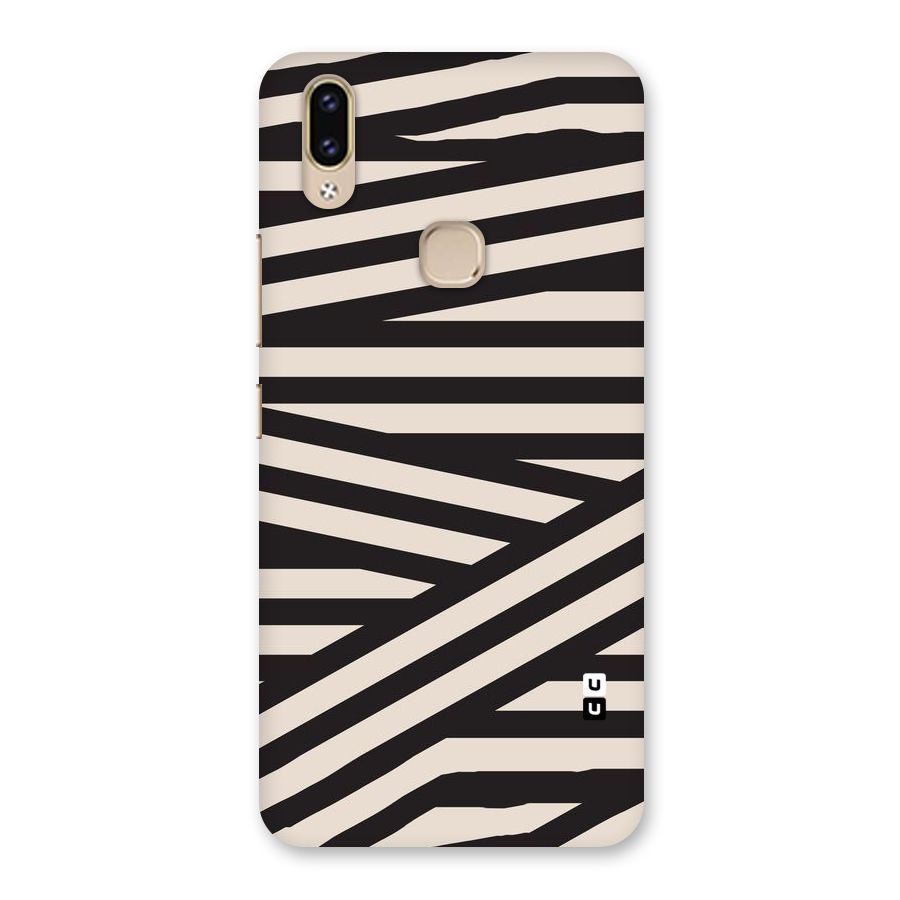 Monochrome Lines Back Case for Vivo V9 Youth