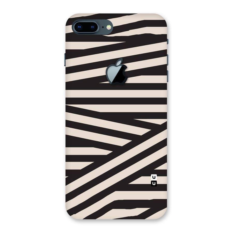 Monochrome Lines Back Case for iPhone 7 Plus Apple Cut