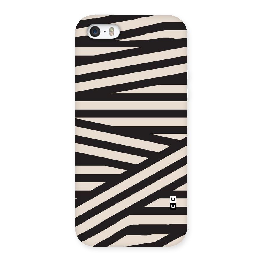 Monochrome Lines Back Case for iPhone SE
