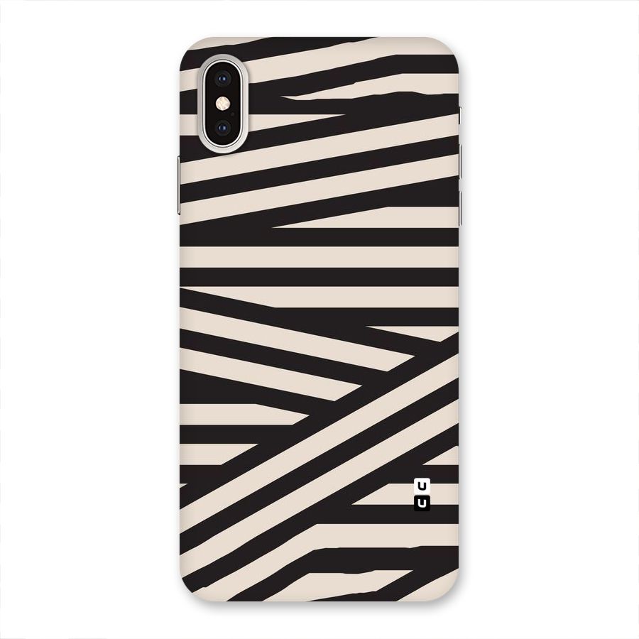 Monochrome Lines Back Case for iPhone XS Max