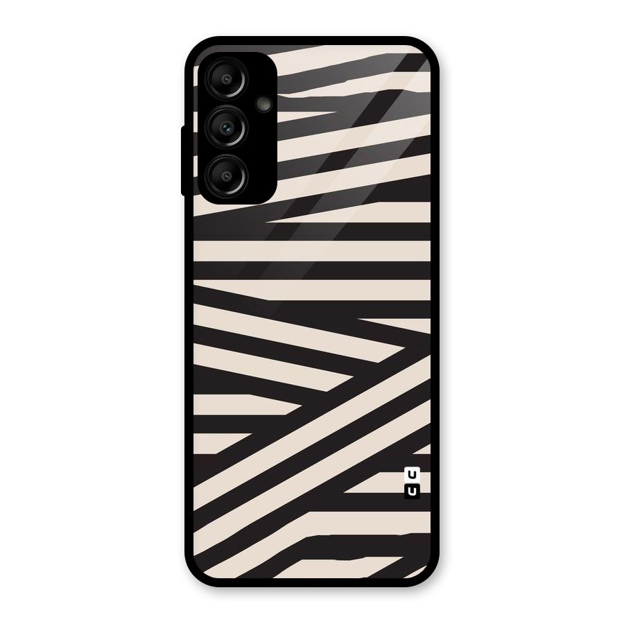 Monochrome Lines Glass Back Case for Galaxy A14 5G
