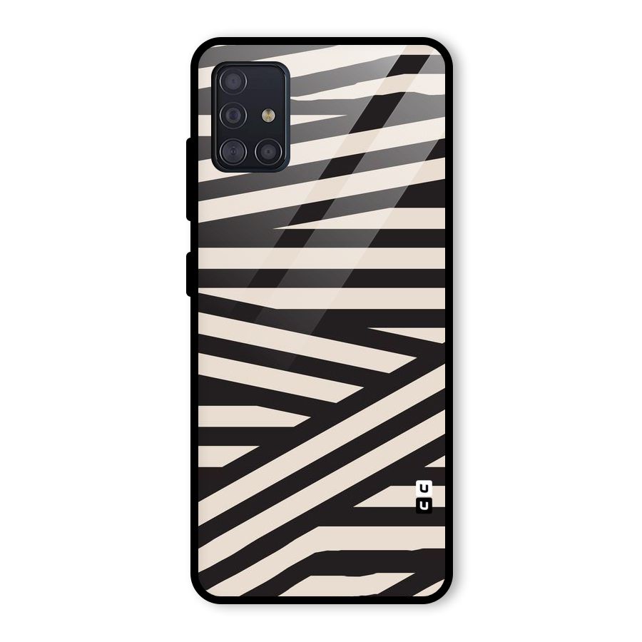 Monochrome Lines Glass Back Case for Galaxy A51