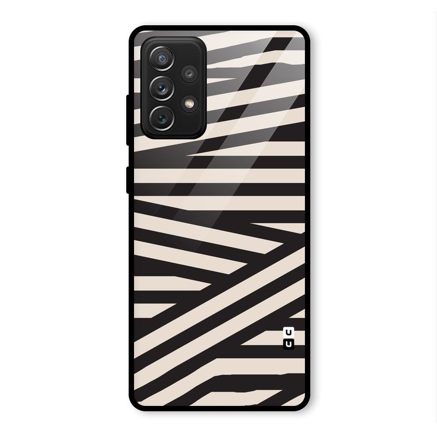 Monochrome Lines Glass Back Case for Galaxy A72