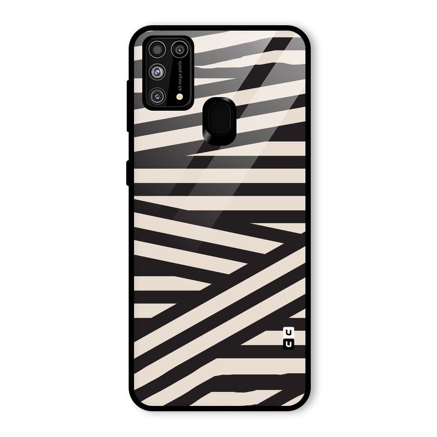 Monochrome Lines Glass Back Case for Galaxy F41