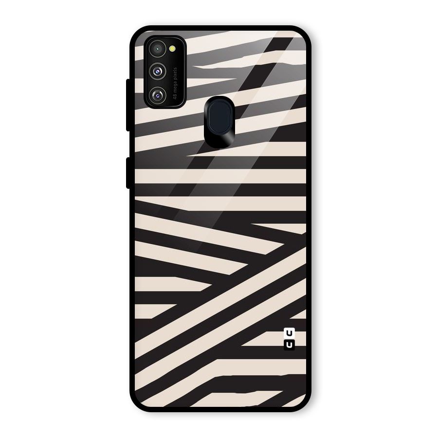 Monochrome Lines Glass Back Case for Galaxy M30s