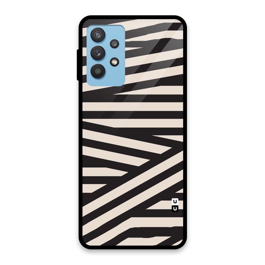 Monochrome Lines Glass Back Case for Galaxy M32 5G