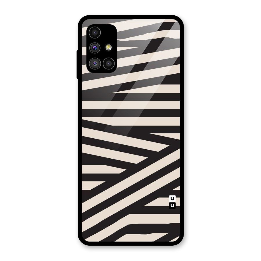 Monochrome Lines Glass Back Case for Galaxy M51