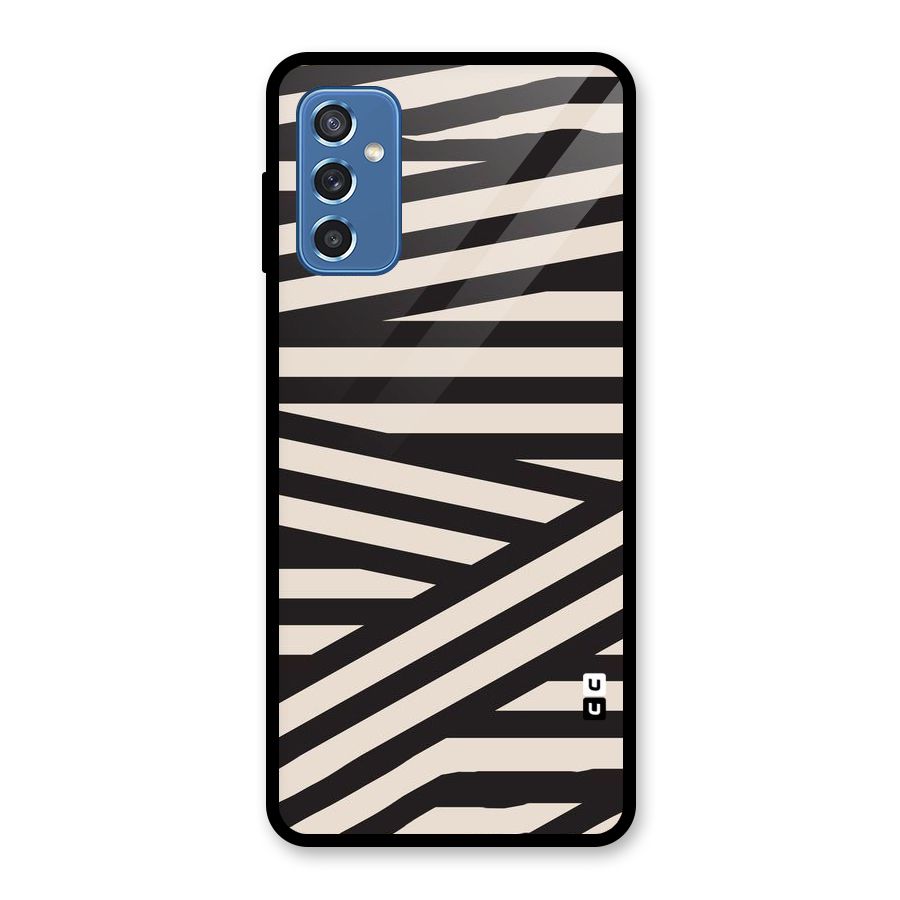 Monochrome Lines Glass Back Case for Galaxy M52 5G