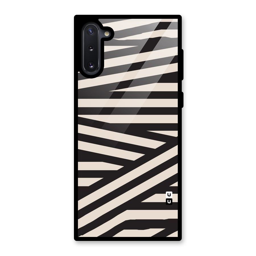 Monochrome Lines Glass Back Case for Galaxy Note 10