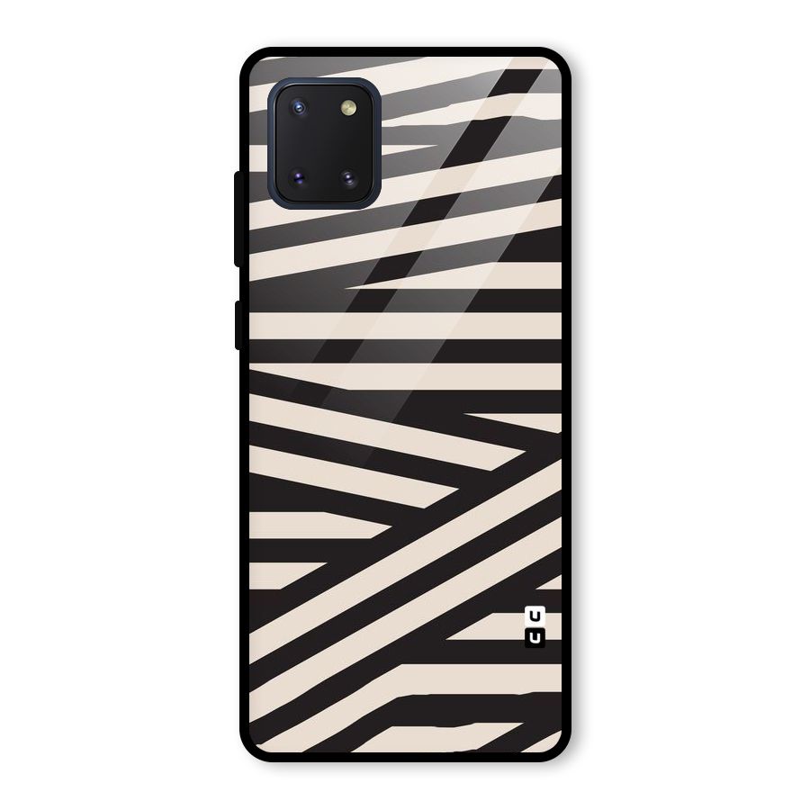 Monochrome Lines Glass Back Case for Galaxy Note 10 Lite