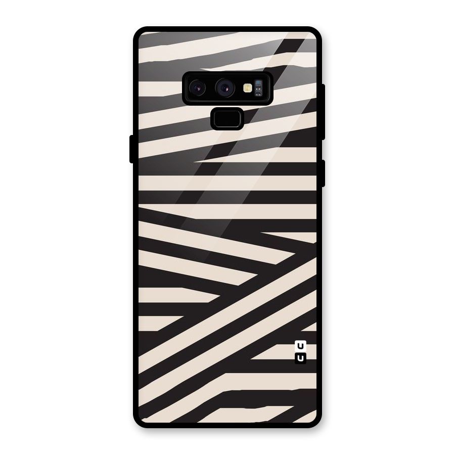 Monochrome Lines Glass Back Case for Galaxy Note 9