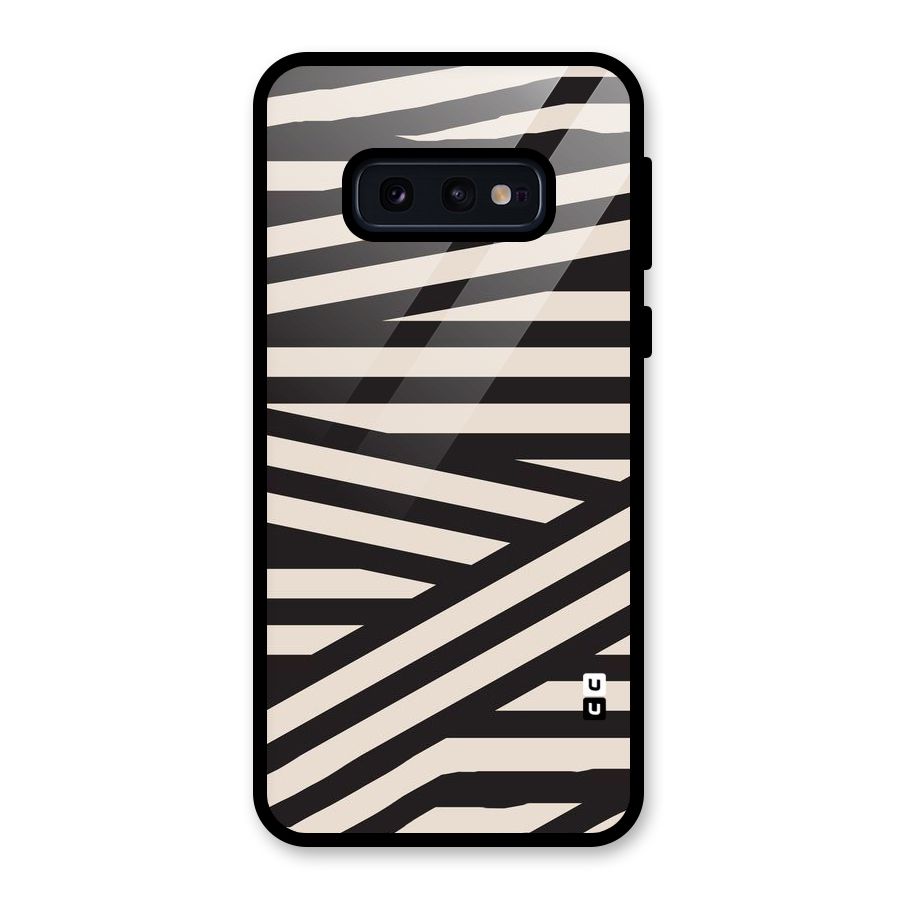 Monochrome Lines Glass Back Case for Galaxy S10e