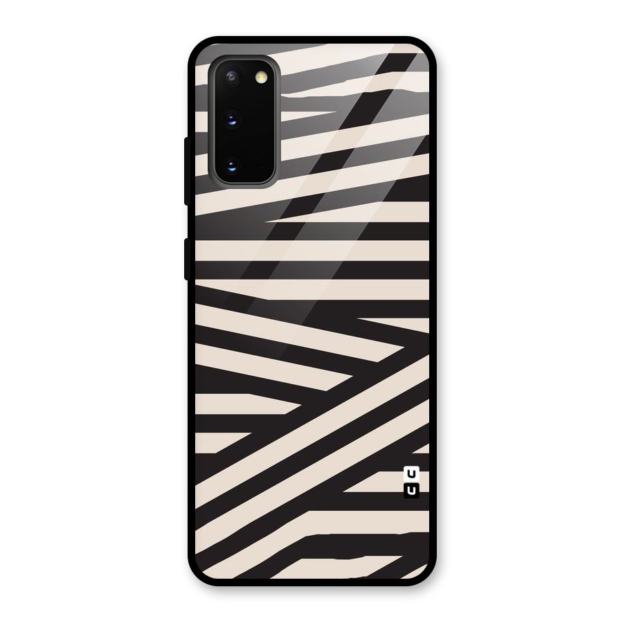 Monochrome Lines Glass Back Case for Galaxy S20
