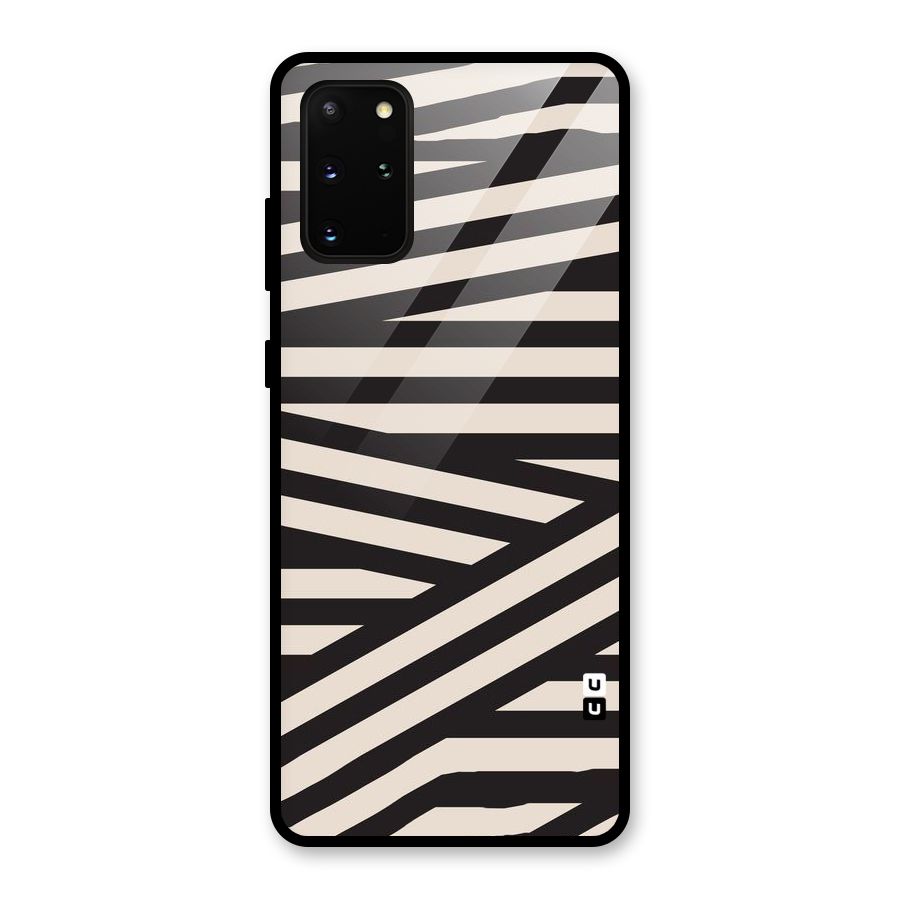 Monochrome Lines Glass Back Case for Galaxy S20 Plus