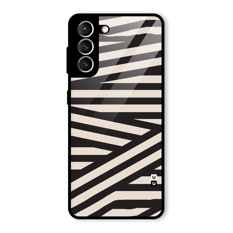 Monochrome Lines Glass Back Case for Galaxy S21 5G