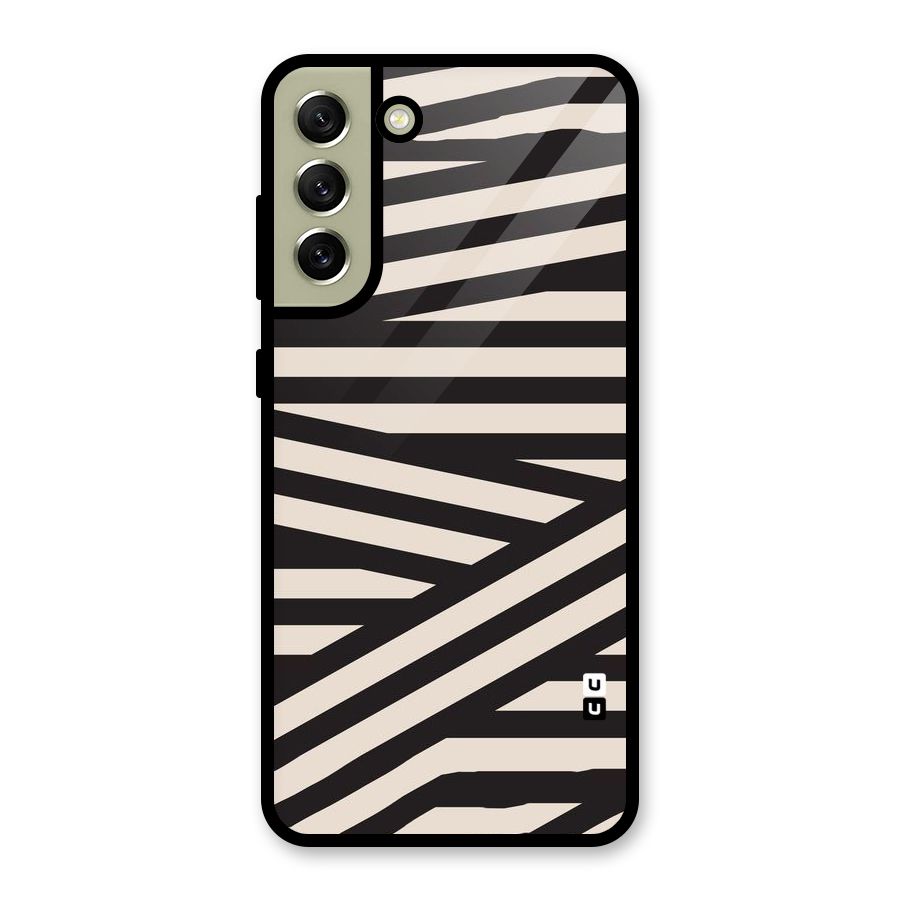 Monochrome Lines Glass Back Case for Galaxy S21 FE 5G