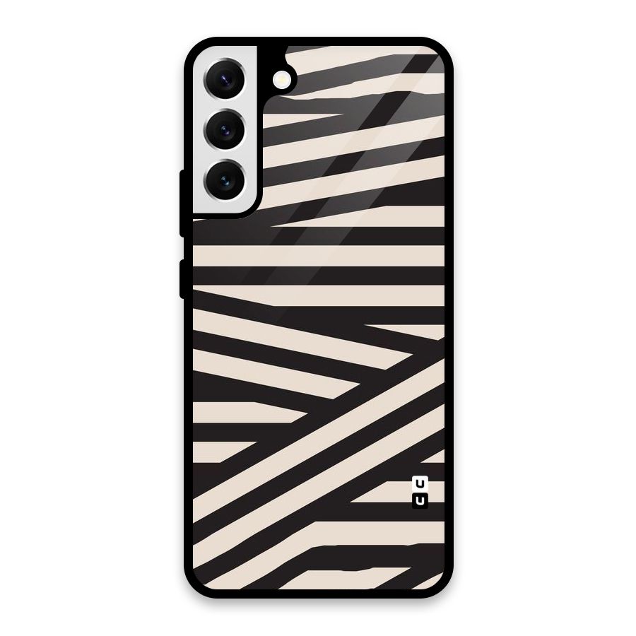 Monochrome Lines Glass Back Case for Galaxy S22 Plus 5G