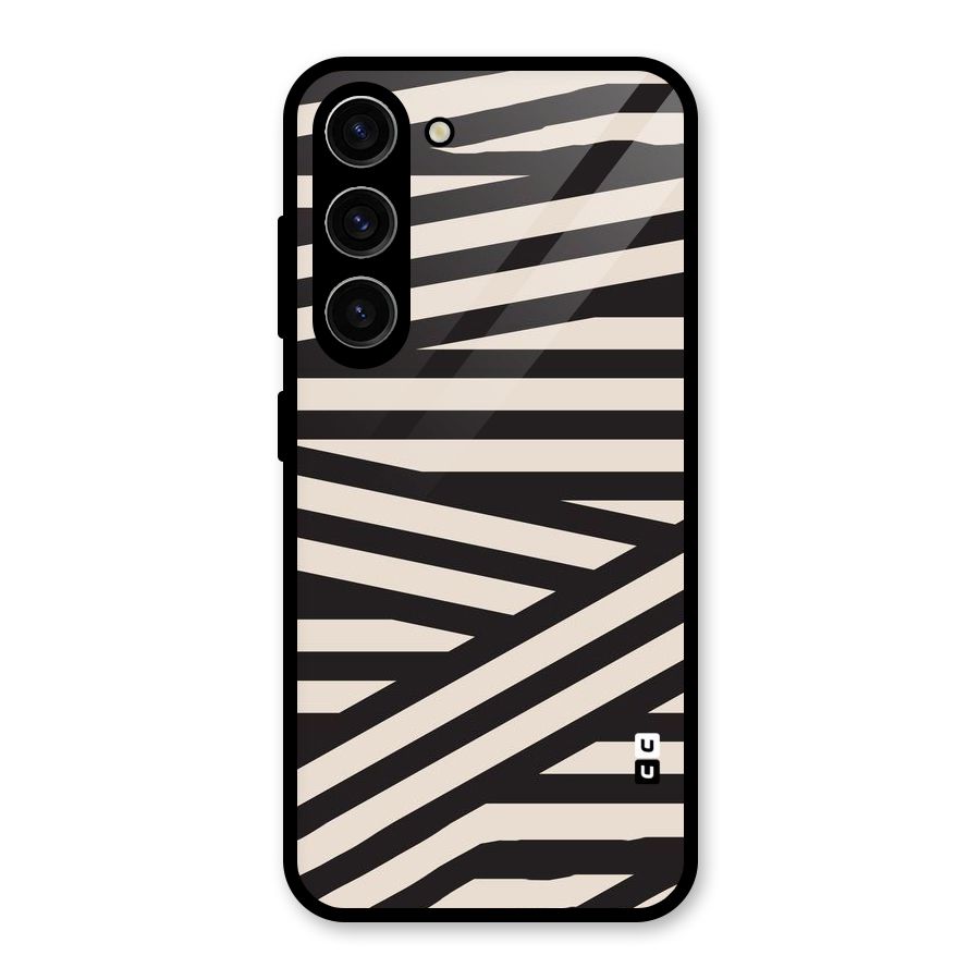 Monochrome Lines Glass Back Case for Galaxy S23