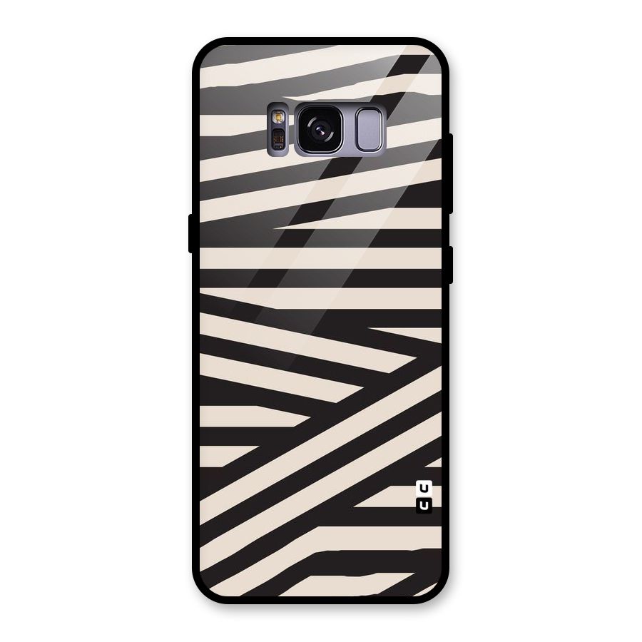 Monochrome Lines Glass Back Case for Galaxy S8