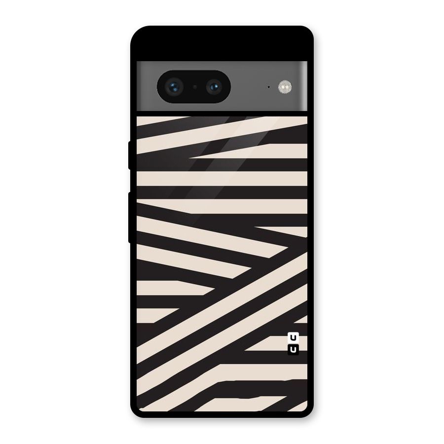 Monochrome Lines Glass Back Case for Google Pixel 7