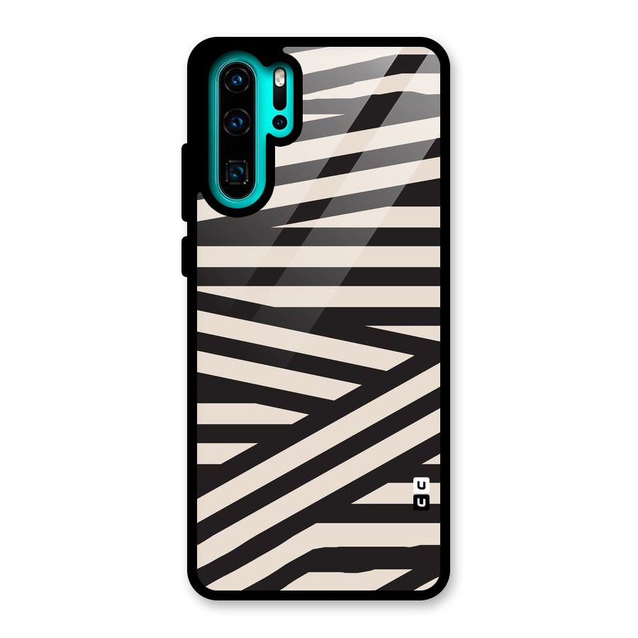 Monochrome Lines Glass Back Case for Huawei P30 Pro