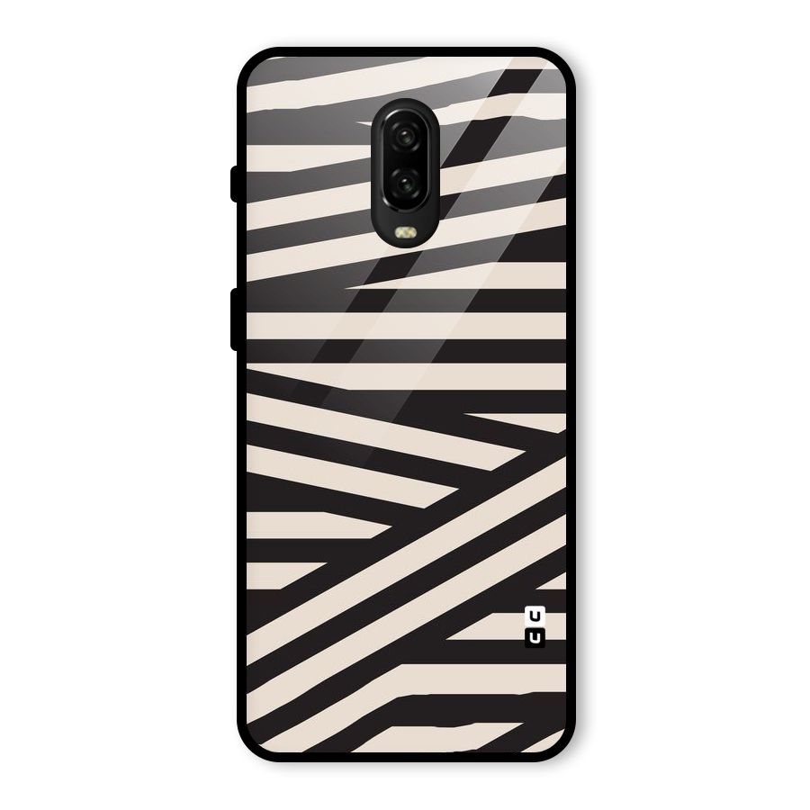Monochrome Lines Glass Back Case for OnePlus 6T