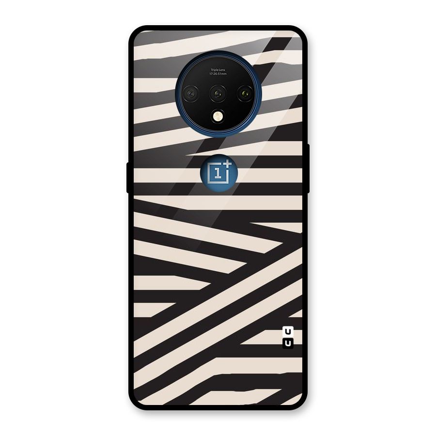Monochrome Lines Glass Back Case for OnePlus 7T