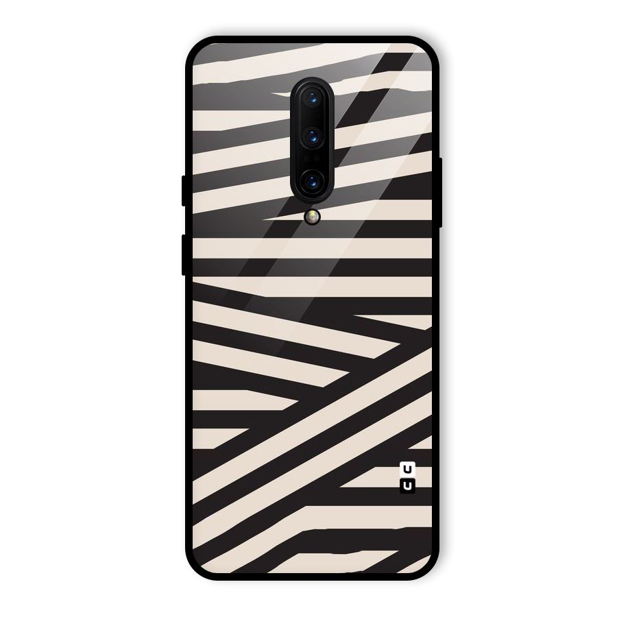 Monochrome Lines Glass Back Case for OnePlus 7 Pro