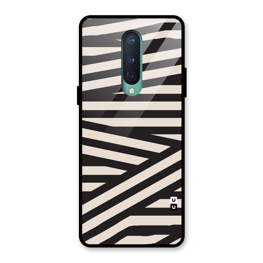 Monochrome Lines Glass Back Case for OnePlus 8