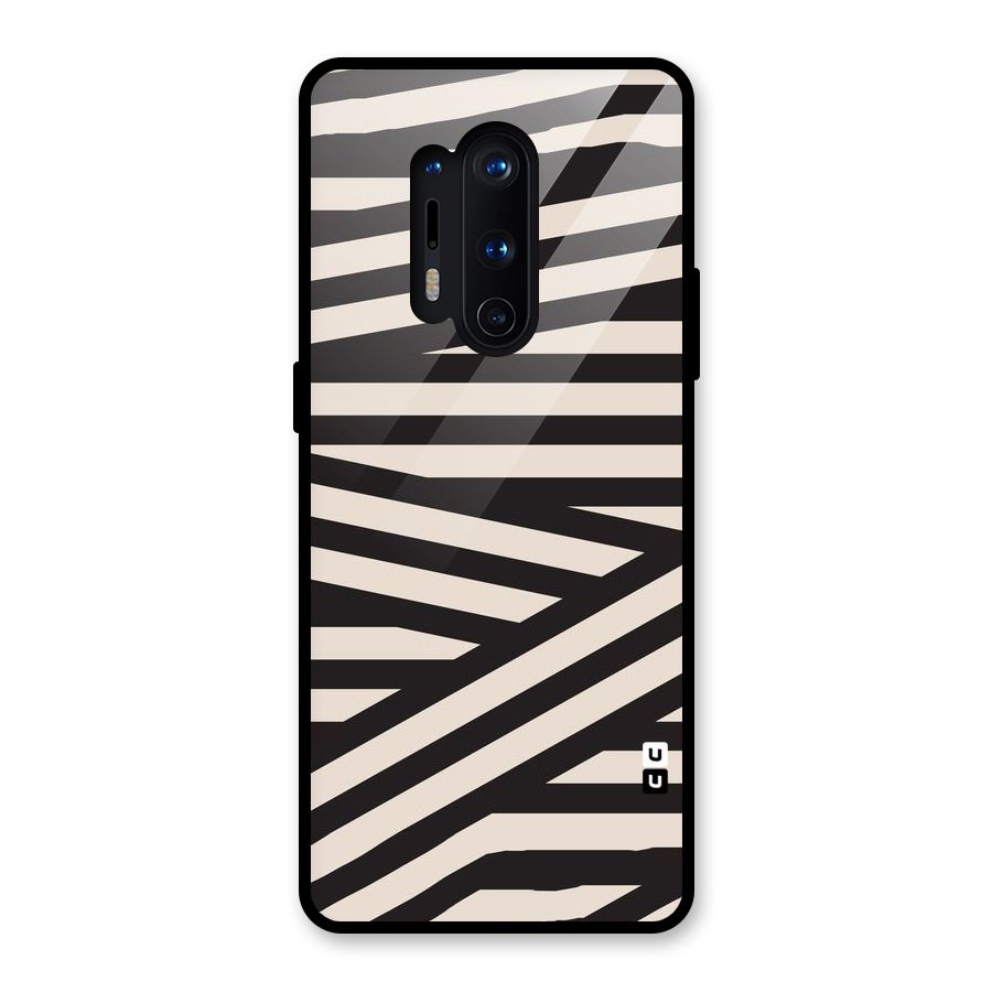 Monochrome Lines Glass Back Case for OnePlus 8 Pro