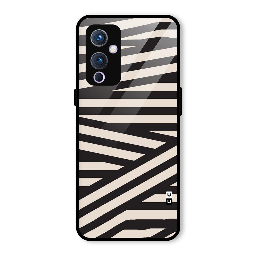 Monochrome Lines Glass Back Case for OnePlus 9