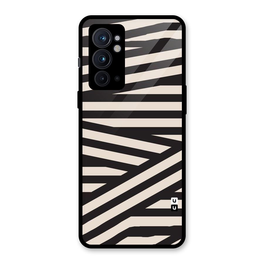 Monochrome Lines Glass Back Case for OnePlus 9RT 5G