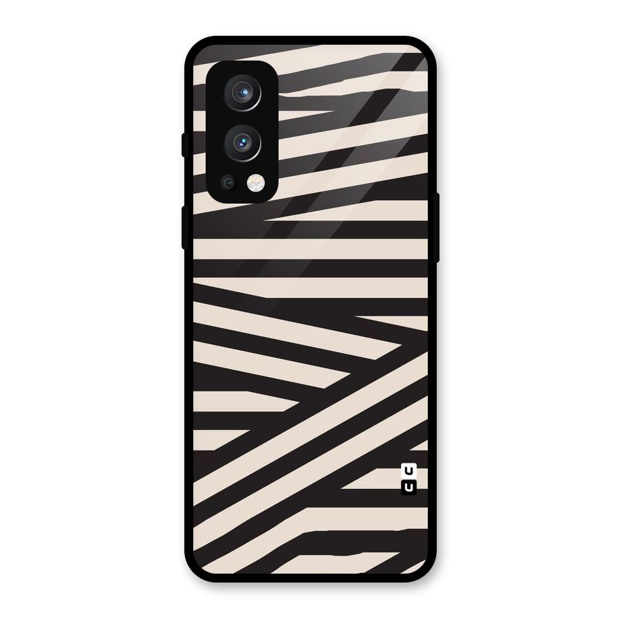 Monochrome Lines Glass Back Case for OnePlus Nord 2 5G