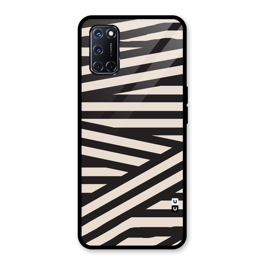 Monochrome Lines Glass Back Case for Oppo A52