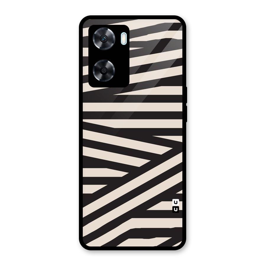 Monochrome Lines Glass Back Case for Oppo A77