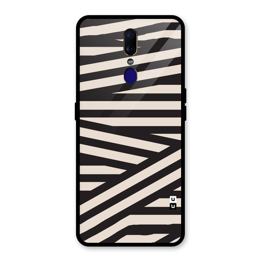Monochrome Lines Glass Back Case for Oppo F11