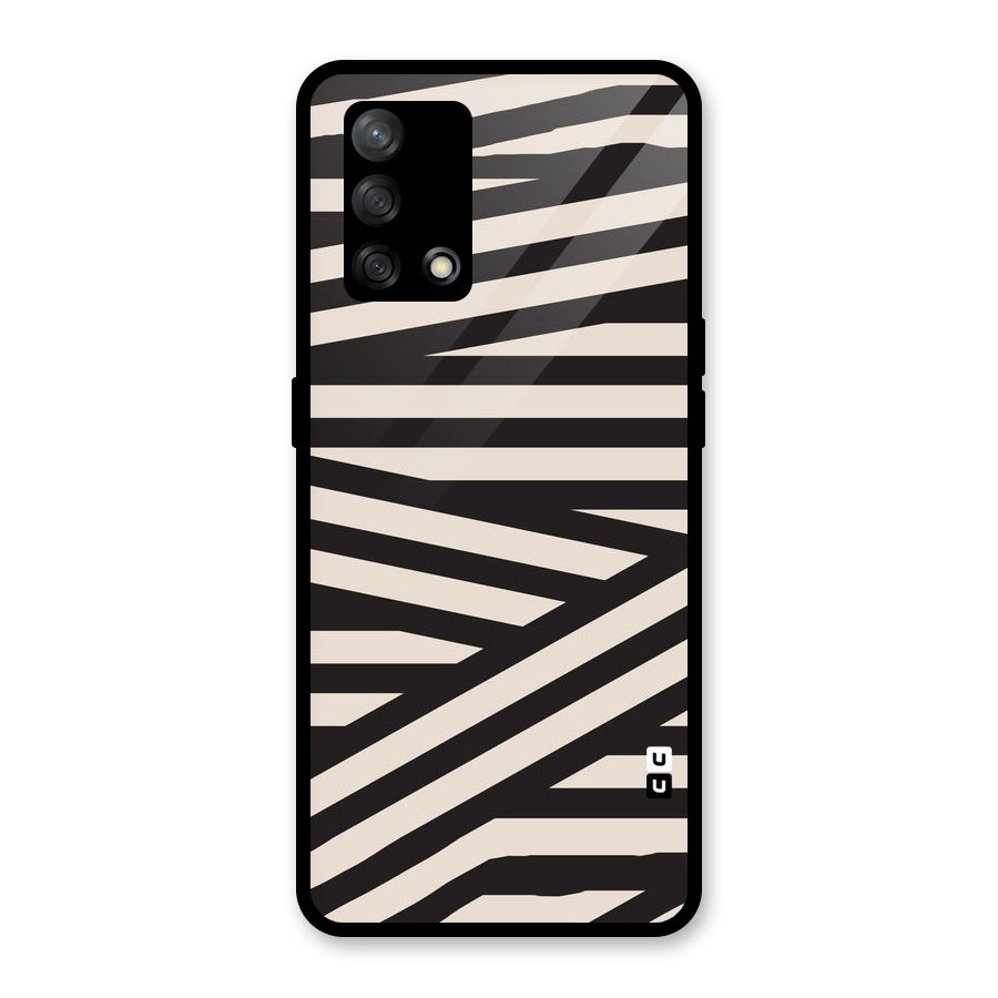 Monochrome Lines Glass Back Case for Oppo F19
