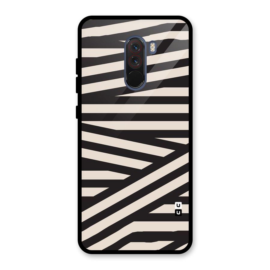 Monochrome Lines Glass Back Case for Poco F1