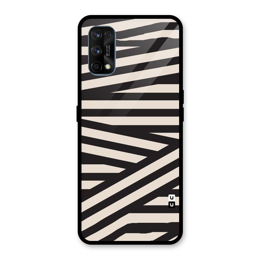 Monochrome Lines Glass Back Case for Realme 7 Pro