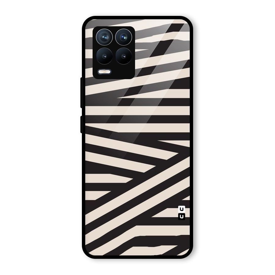 Monochrome Lines Glass Back Case for Realme 8