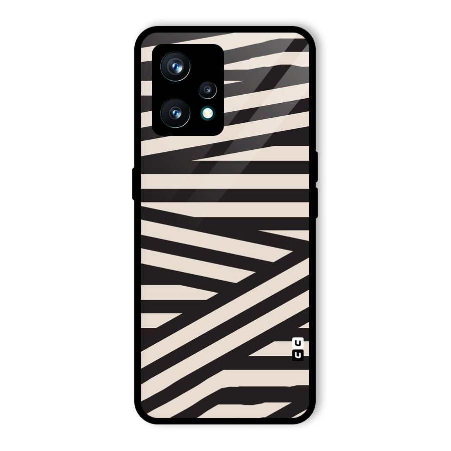 Monochrome Lines Glass Back Case for Realme 9