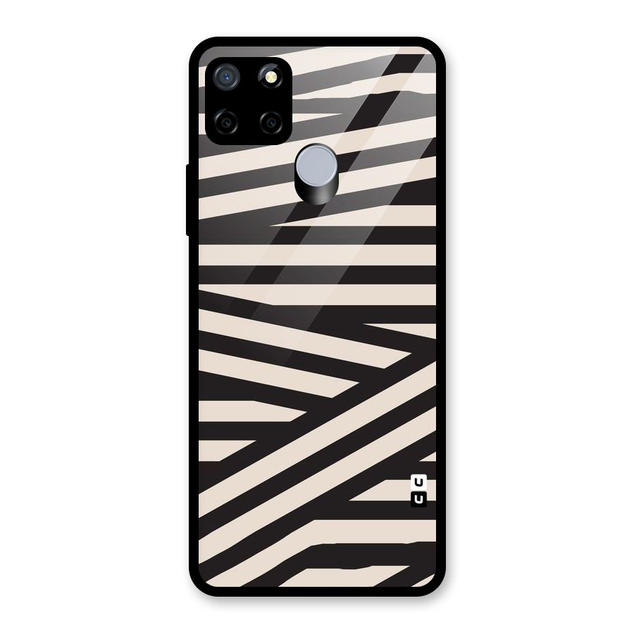 Monochrome Lines Glass Back Case for Realme C12