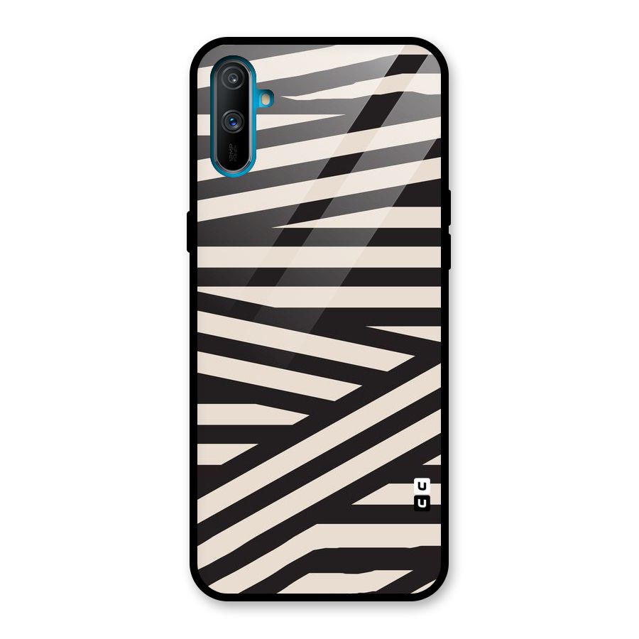 Monochrome Lines Glass Back Case for Realme C3